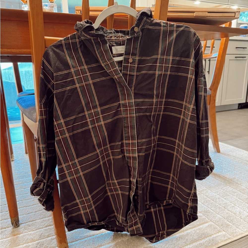 Everlane Plaid Button-down Shirt, size S